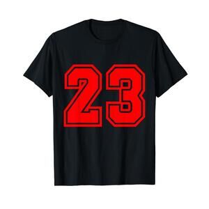 Number 23 Red Varsity Favorite Number T-Shirt